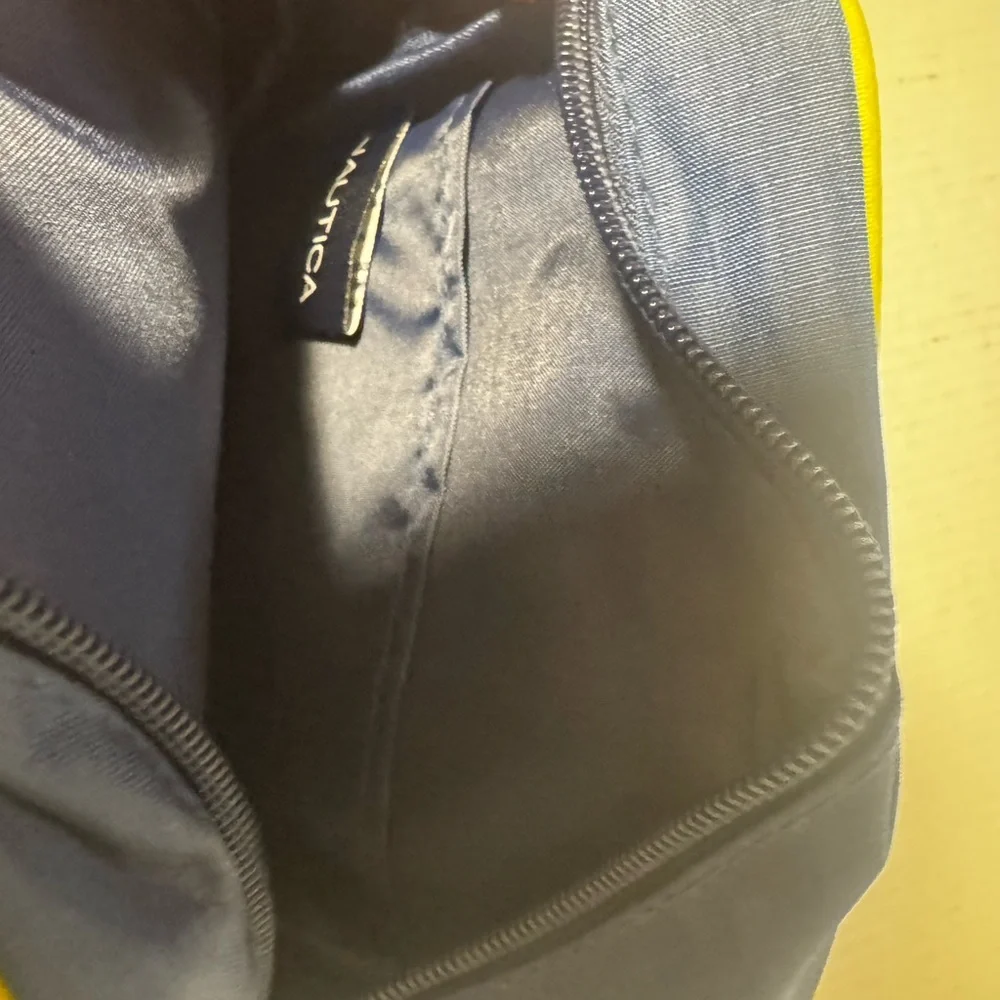 Nautica Unisex Navy and Yellow Messenger Bag